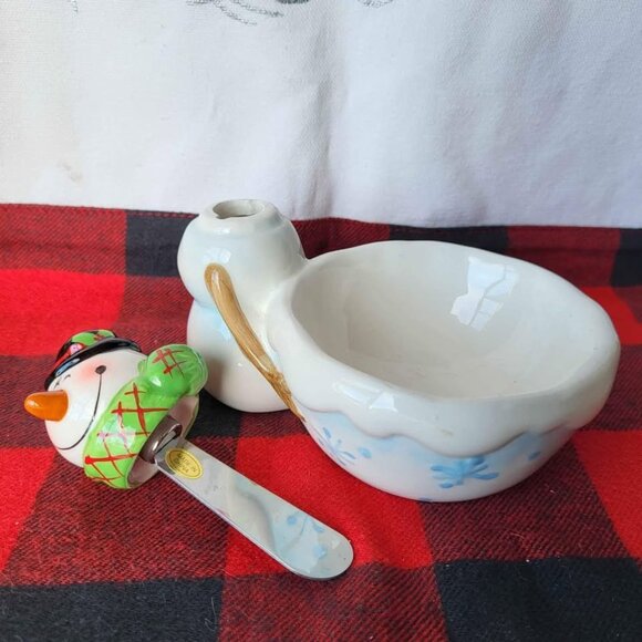 Snowman Serving Dish Ganz Holiday Christmas Winter Party - Picture 3 of 7